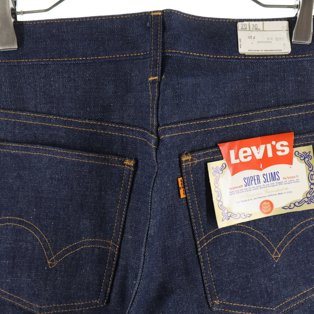 Levi's(リーバイス) 60-70S VINTAGE DEADSTOCK 606 0217 BIG E ヴィンテージ オレンジタブ ボタン裏8 42TALON デッドストック スリムテーパードシルエット デニムパンツ インディゴ