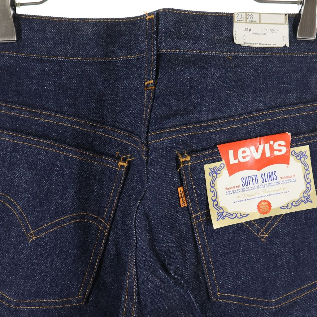 Levi's(リーバイス) 60-70S VINTAGE DEADSTOCK 606 0217 BIG E ヴィンテージ オレンジタブ ボタン裏8 42TALON デッドストック スリムテーパードシルエット デニムパンツ インディゴ