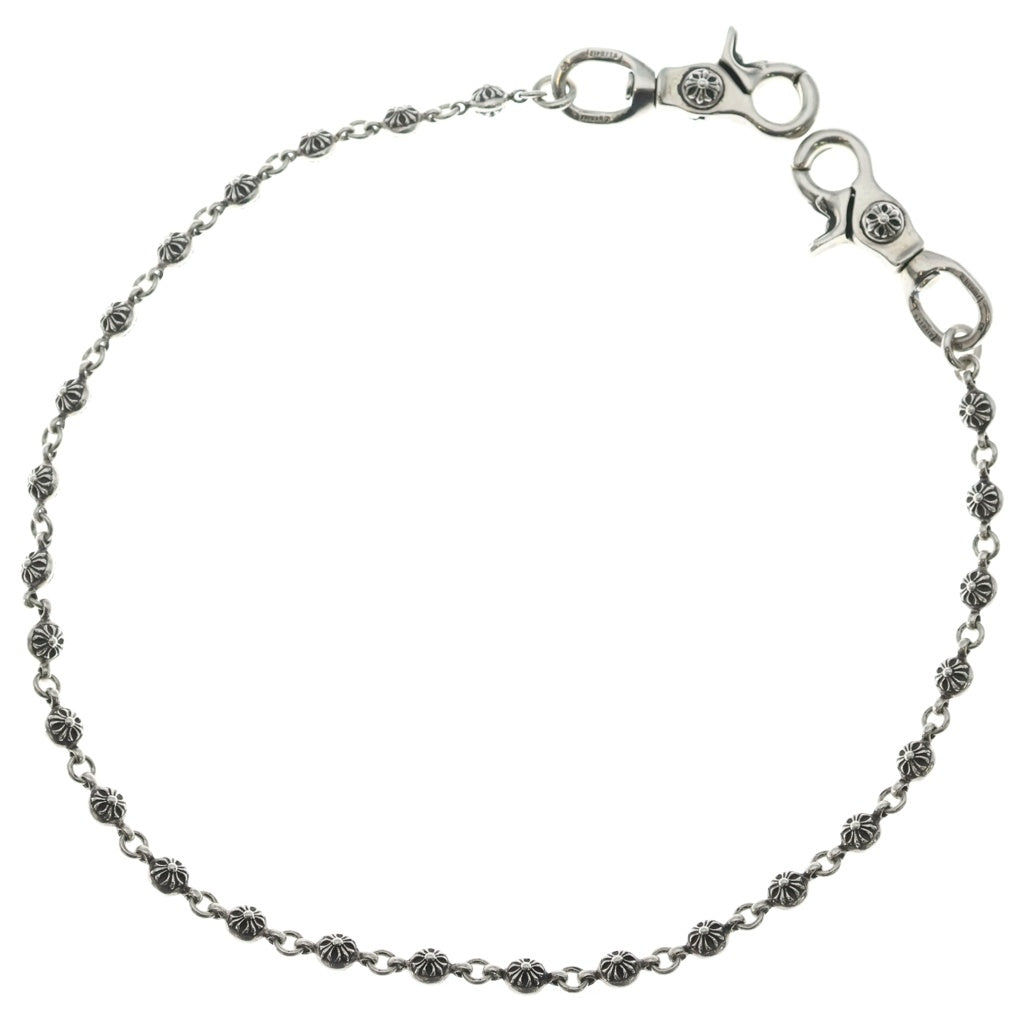 CHROME HEARTS(クロムハーツ) 1BALL LONG-T/2クリップロング#1クロスボール ウォレットチェーン シルバー BCA385