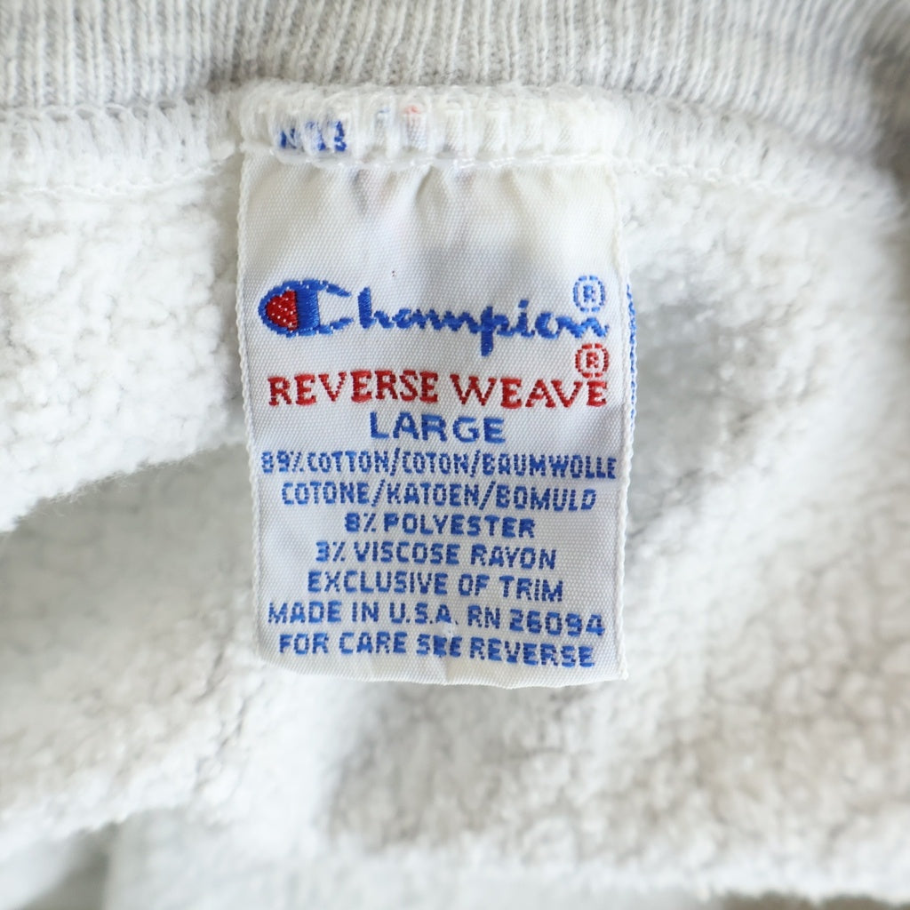 CHAMPION(チャンピオン) 90S REVERSE WEAVE NORTHCAROLINA リバースウィーブ 2段 クルーネック半袖スウェットトレーナー グレー