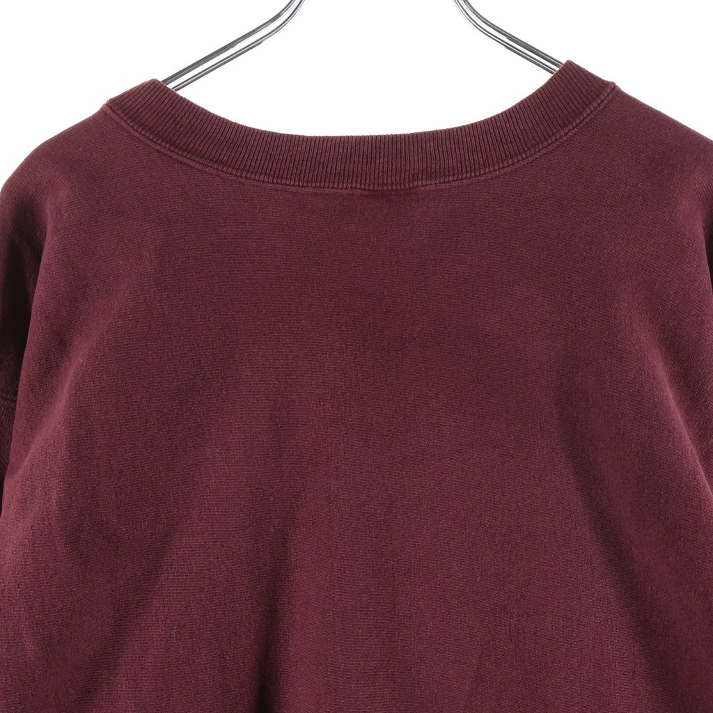 CHAMPION(チャンピオン) 90S REVERSE WEAVE COLLEGE OF CHARLESTON リバースウィーブ 三段 クルーネックスウェットトレーナーボルドー