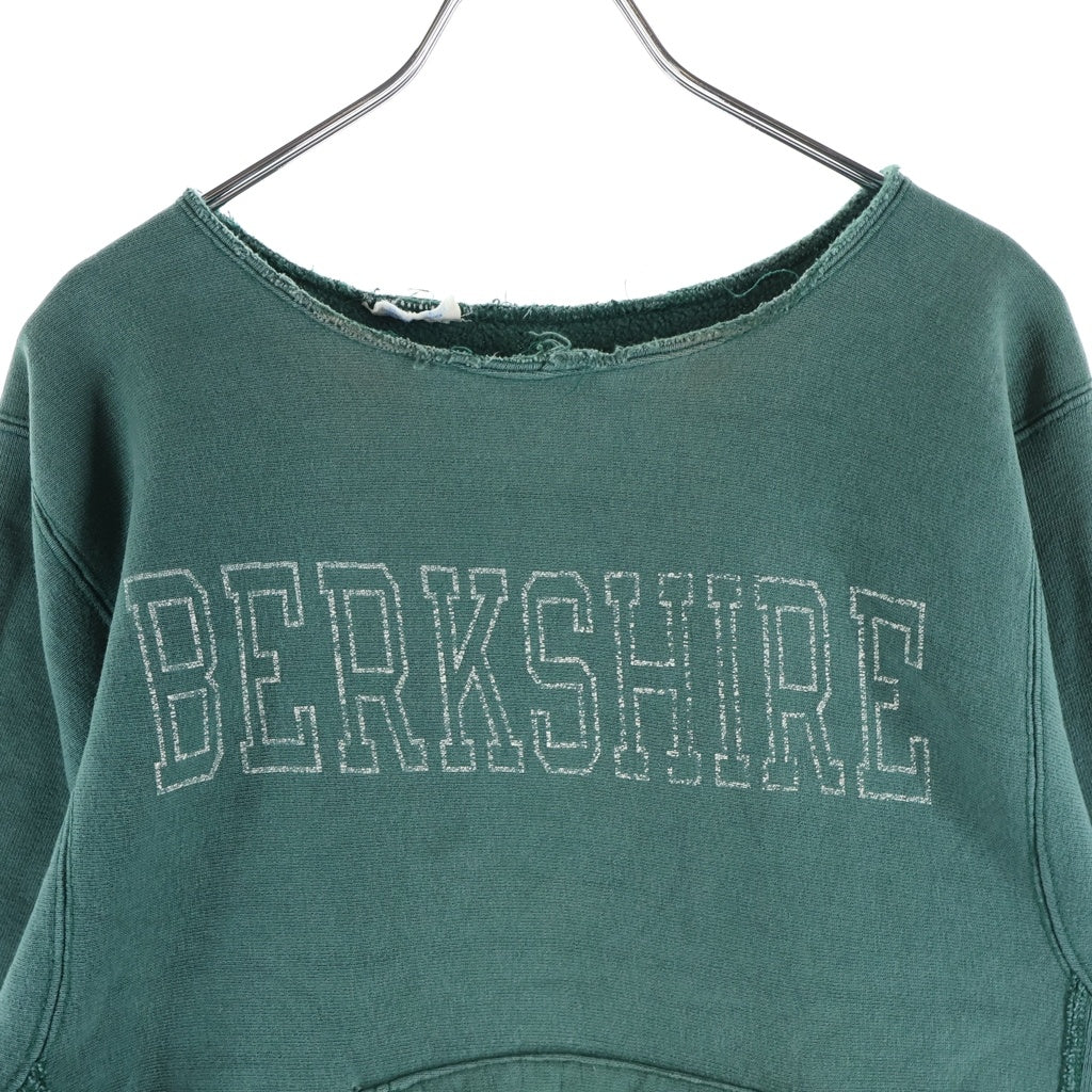 CHAMPION(チャンピオン) 80S REVERSE WEAVE BERKSHIRE リバースウィーブ トリコTタグ タグ欠損 クルーネック長袖スウェットトレーナー グリーン