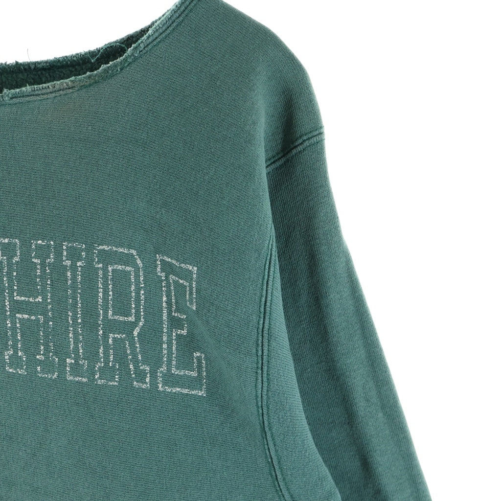 CHAMPION(チャンピオン) 80S REVERSE WEAVE BERKSHIRE リバースウィーブ トリコTタグ タグ欠損 クルーネック長袖スウェットトレーナー グリーン