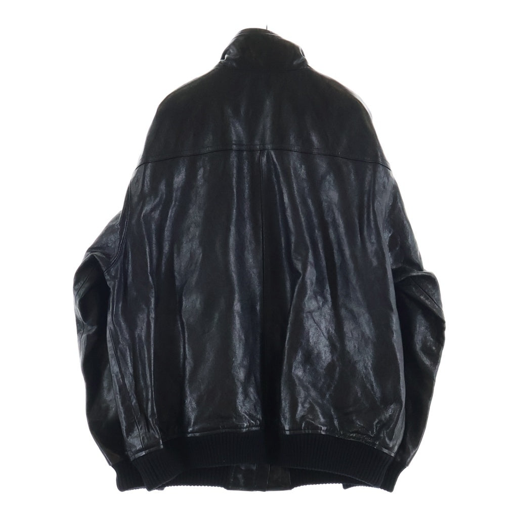 AURALEE(オーラリー) 25AW LAMB LEATHER ZIP BLOUSON ラムレザー ジップ ブルゾン ブラック A25AB01WX