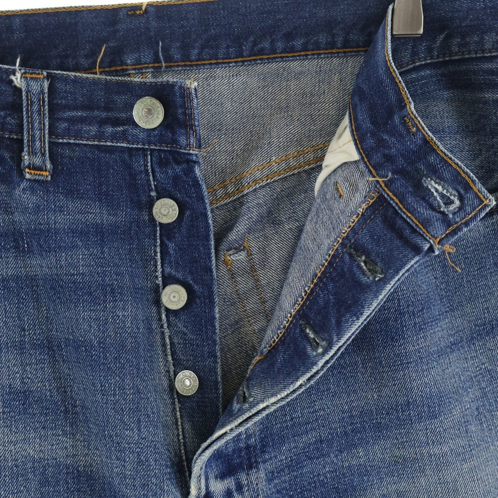 Levi's(リーバイス) 70S VINTAGE 501 BIG E 後期 ボタン裏刻印2 並行ステッチ 足長R デニムパンツ インディゴ