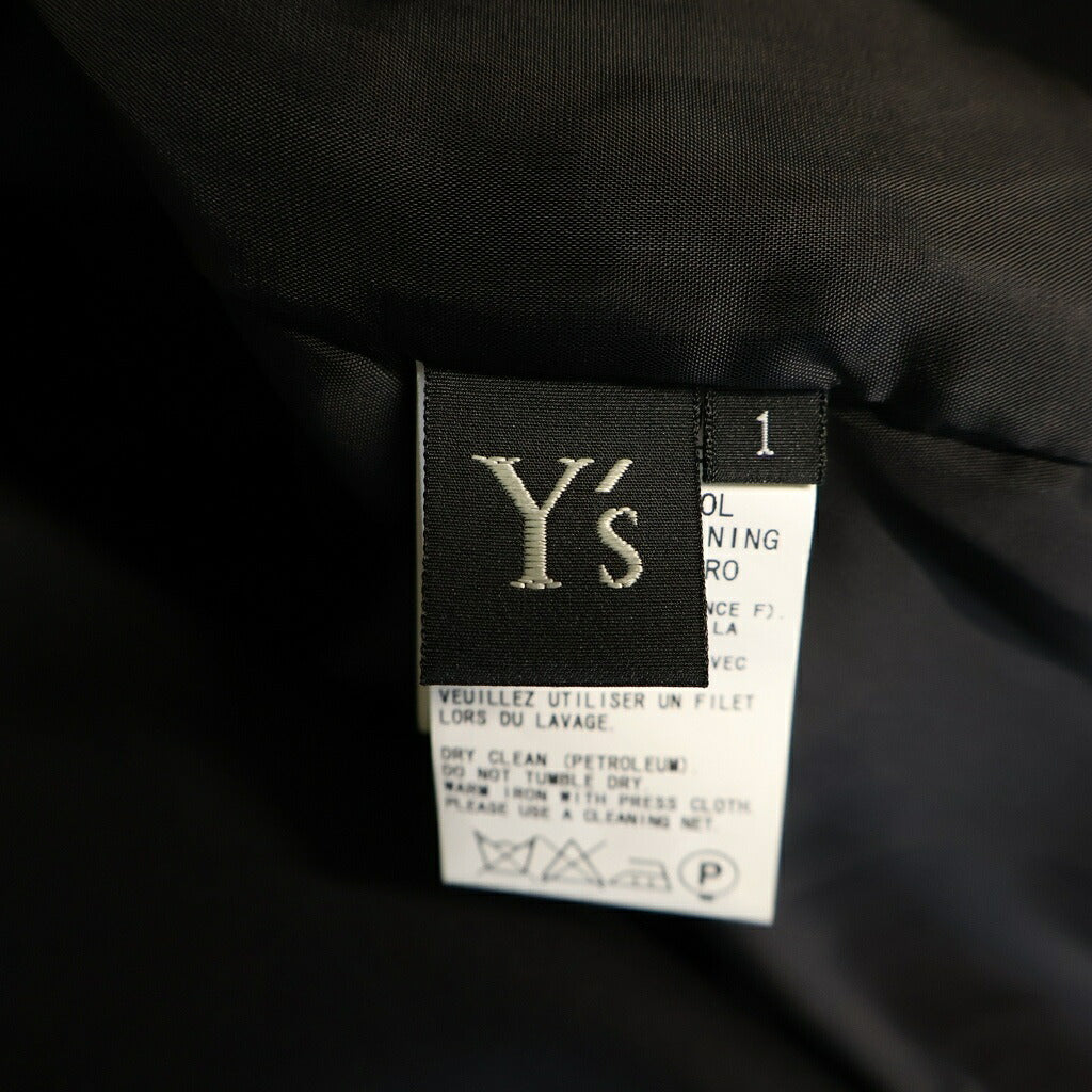Y's(ワイズ) ASYMMETRY JACKET アシンメトリー 変形 ジャケット ブラック YN-J31-100