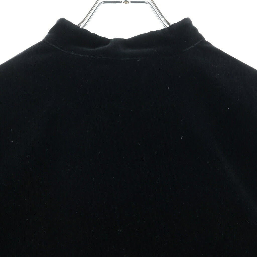 EMPORIO ARMANI(エンポリオアルマーニ) VELOR HARF TAPE JACKET ベロアテーピングジャケット 長袖ベロアブルゾン ブラック