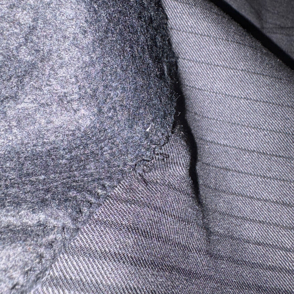 PRADA(プラダ) オールド ストライプ 比翼 ダブルテーラードジャケット センタープレス テーパードパンツ セットアップスーツ グレー