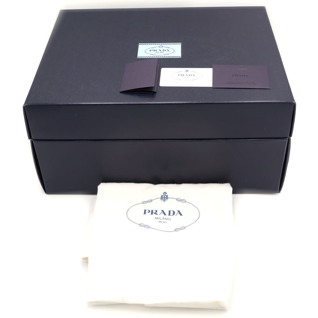 PRADA(プラダ) カナパ ハンドバック 2wayバック メキシカン柄 キャンバス スカイブルー 1BG439 レディース