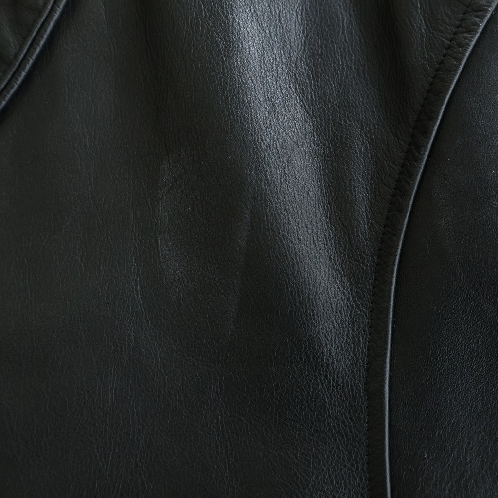 SUPREME(シュプリーム) 19AW×NIKE Leather Baseball Jersey ナイキ レザー ベースボール ジャージー 半袖シャツ ブラック CK6221-010