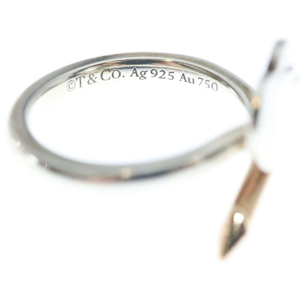 TIFFANY & Co.(ティファニー) ラブストラック ハートタグ リング シルバー×ピンクゴールド #11 レディース