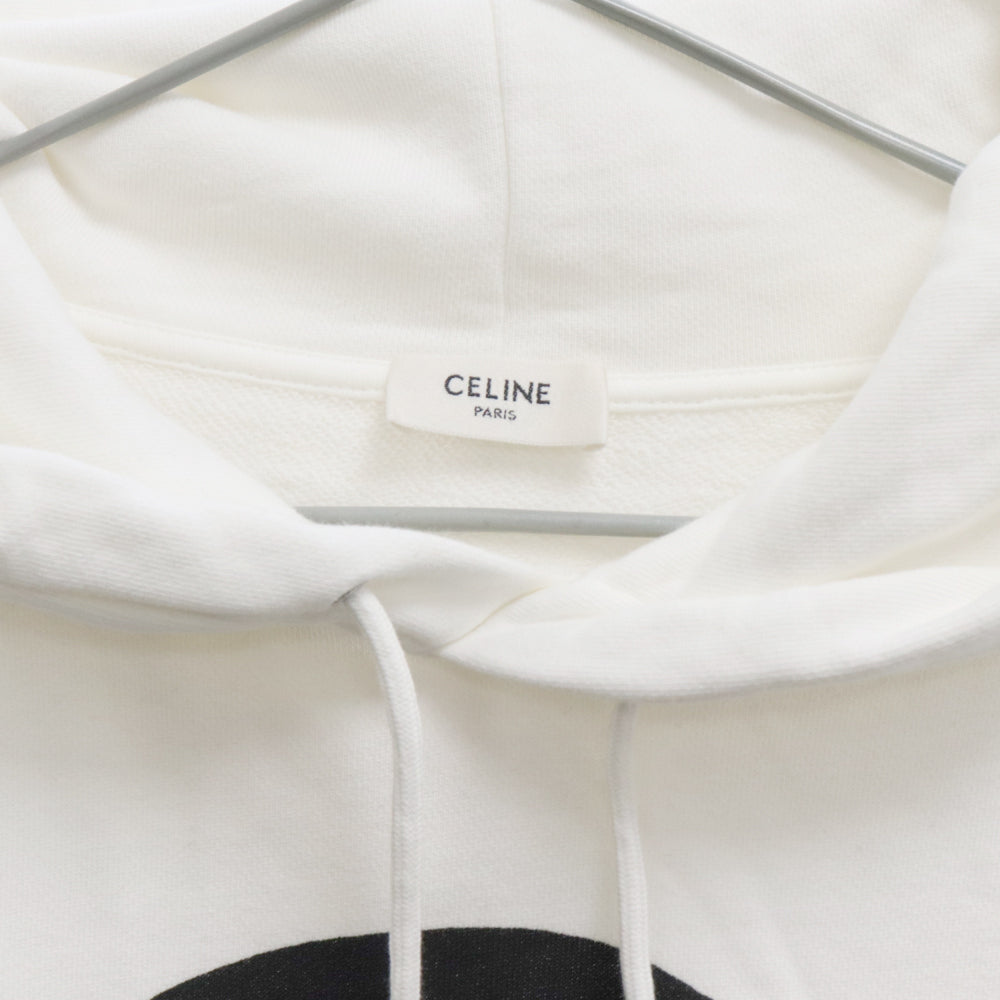 CELINE(セリーヌ) 22SS×Scott Daniel Ellison POP UP限定 スコットダニエル プリント スウェット プルオーバーパーカー フーディー 2Y643670Q ホワイト