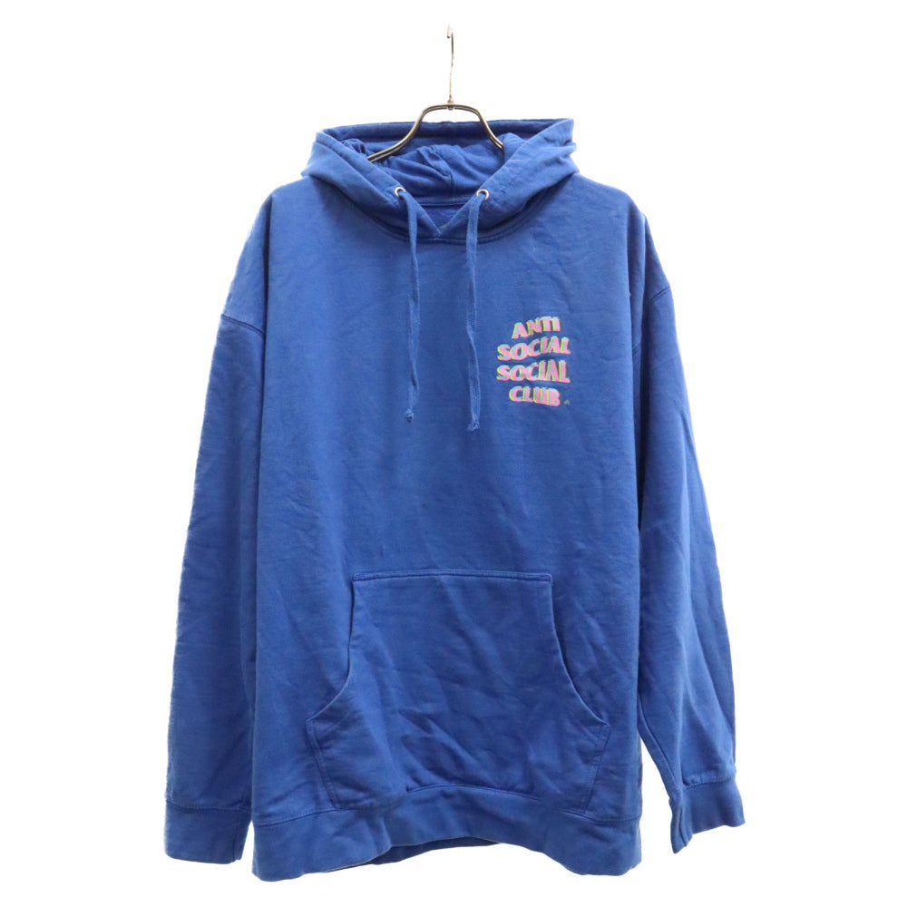 ANTI SOCIAL SOCIAL CLUB(アンチソーシャルソーシャルクラブ) 20AW Stir Crazy Hoodie マルチカラーロゴプリント プルオーバーパーカー フーディ ブルー