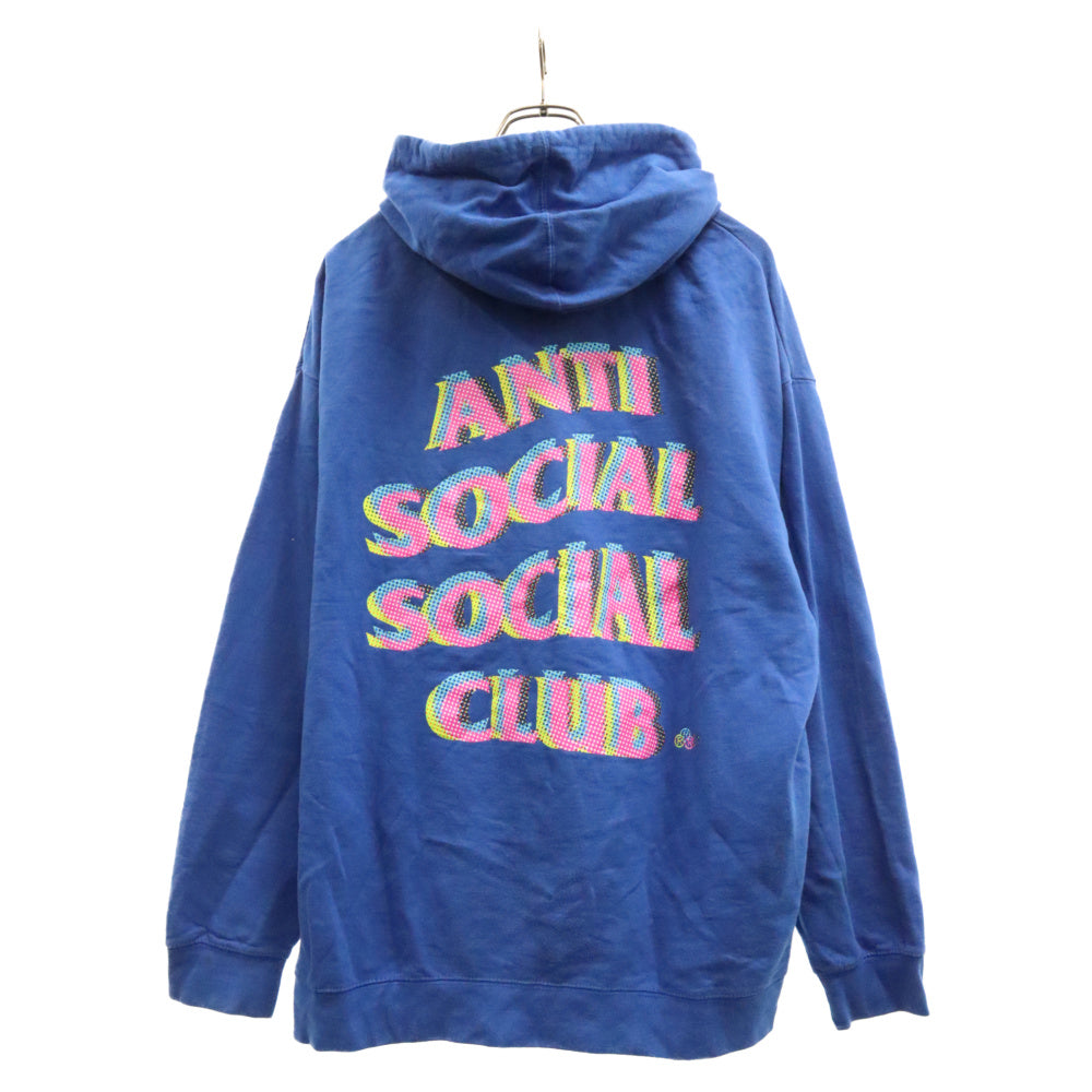 ANTI SOCIAL SOCIAL CLUB(アンチソーシャルソーシャルクラブ) 20AW Stir Crazy Hoodie マルチカラーロゴプリント プルオーバーパーカー フーディ ブルー