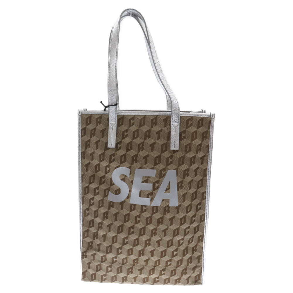 WIND AND SEA(ウィンダンシー) ×Corto Moltedo Monogram Tote Bag コルトモルテド ロゴデザイン モノグラム トートバッグ ベージュ WDS-CMTD-02