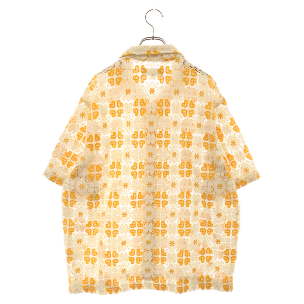 KITH(キス) 24SS Adonis Camp Collar Short Sleeve Shirt アドニス キャンプカラー 総柄半袖シャツ ベージュ/イエロー