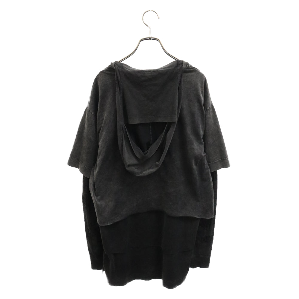 GIVENCHY(ジバンシィ) 22AW Overlapped Embroidered Tee BM71FC3Y8T オーバーラップエフェクト刺繍レイヤード長袖Tシャツ カットソー ブラック