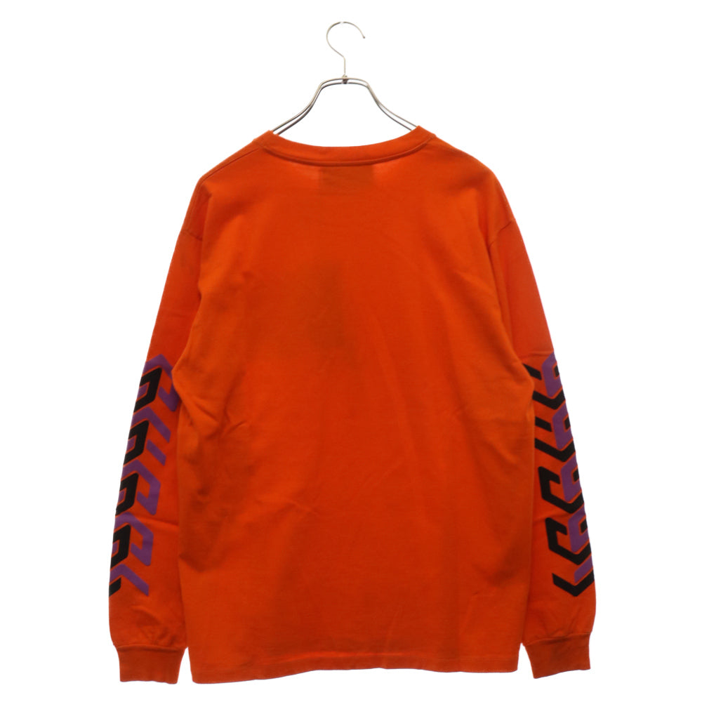 GUCCI(グッチ) 21AW アームミラープリント ロングスリーブカットソー 長袖Tシャツ オレンジ 676063 XJDWA