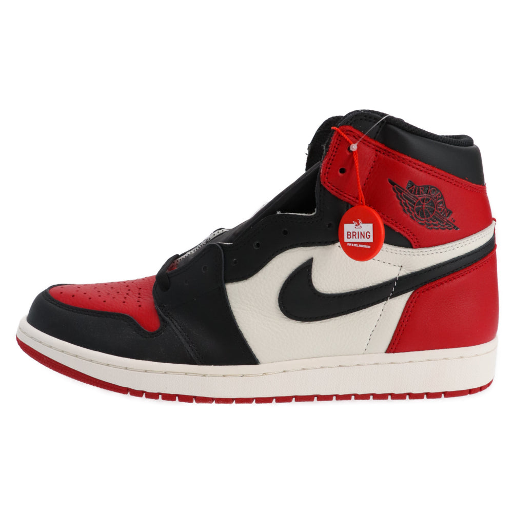 NIKE(ナイキ) Air Jordan 1 Retro High OG Bred Toe エアジョーダン 1 レトロ ハイ OG ブレッド トゥ ハイカットスニーカー US12/30cm 555088-610