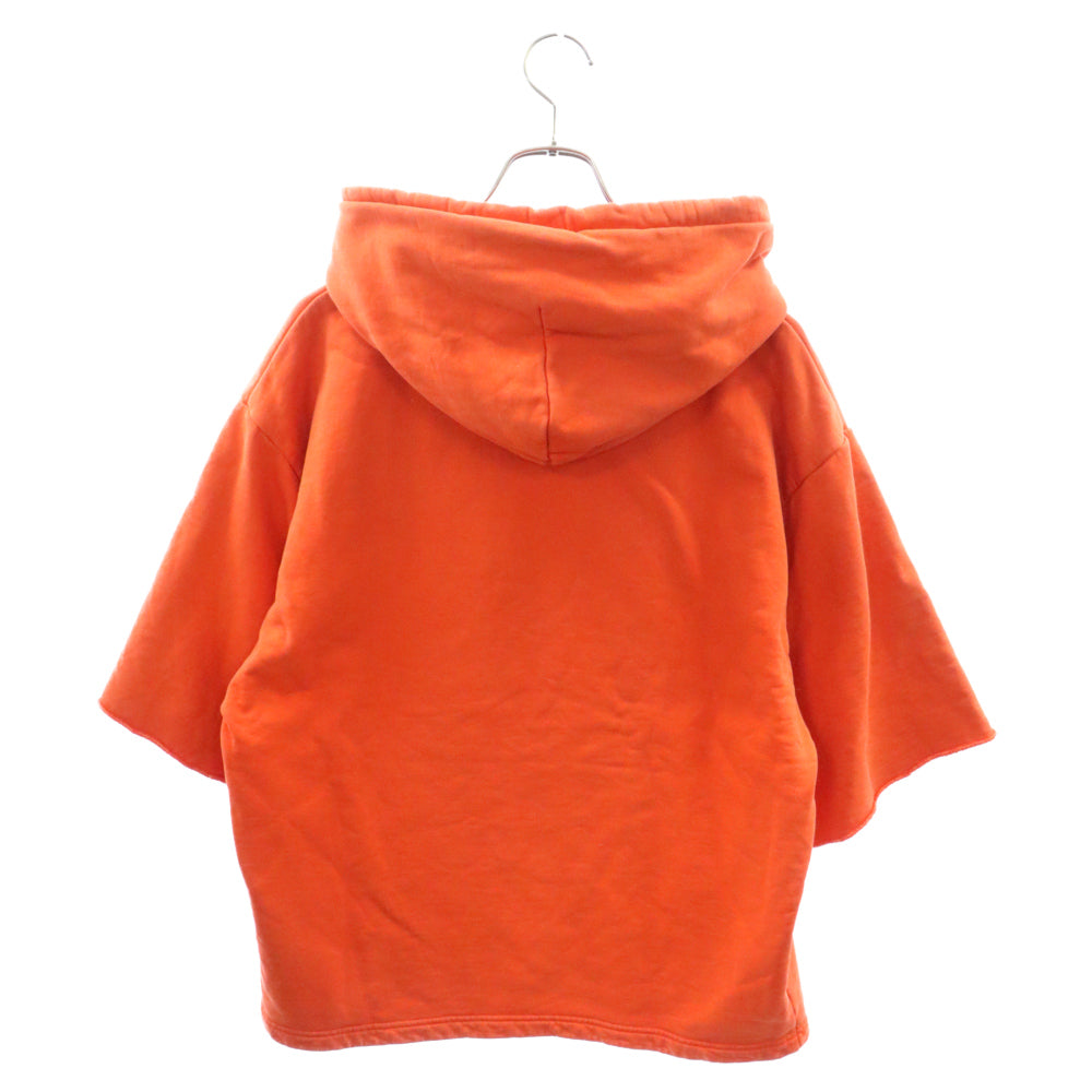 STUSSY(ステューシー) フロントロゴプリント 半袖プルオーバースウェットパーカー オレンジ SU23 118521