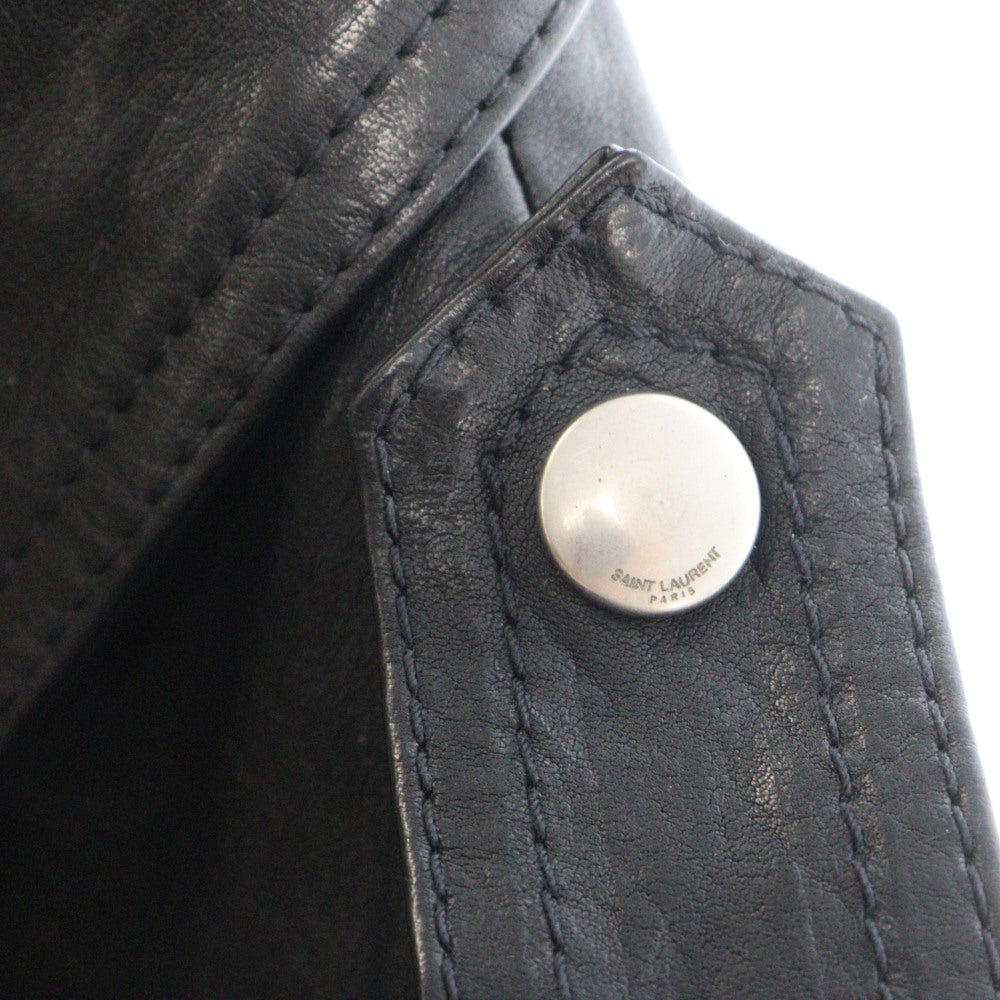 SAINT LAURENT PARIS(サンローランパリ) 13AW Zip Design Leather Jacket ジップデザインライダースジャケット 334572 Y5CZ2 ブラック