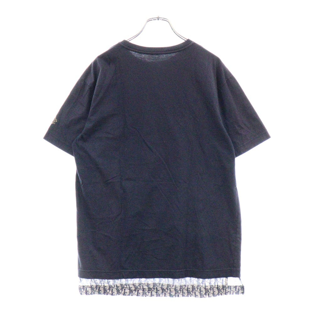 DIOR(ディオール) 19SS Motif Stripe T-Shirt 923J631W8541 オブリーク レイヤード クルーネック 半袖Tシャツ ネイビー