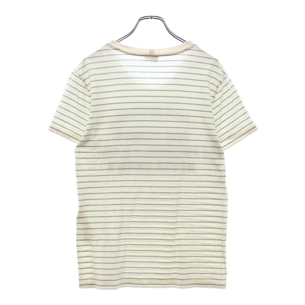 CELINE(セリーヌ) 20SS フロックドボーダーTシャツ 2X309805I 半袖 カットソー オフホワイト/グリーン