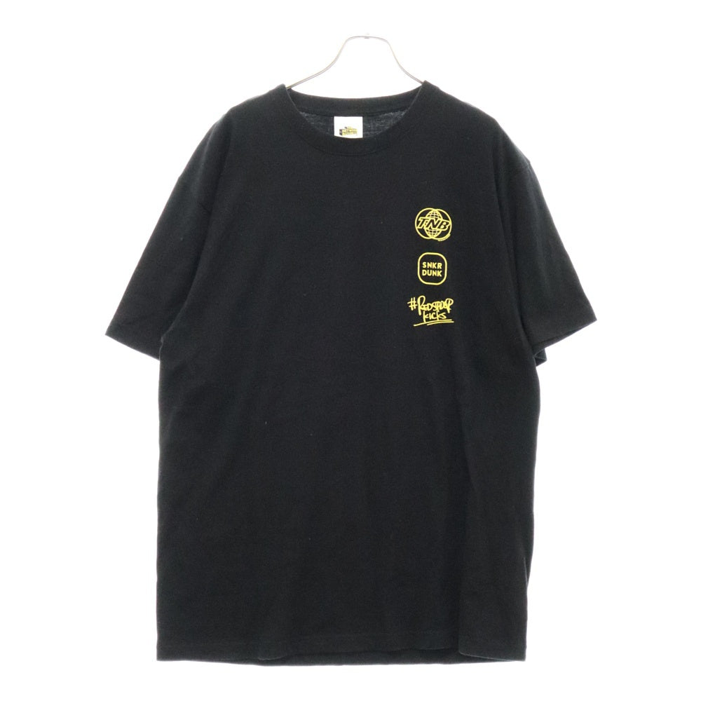 THE NETWORK BUSINESS(ザネットワークビジネス) スニーカーバッグプリント半袖Tシャツ ブラック