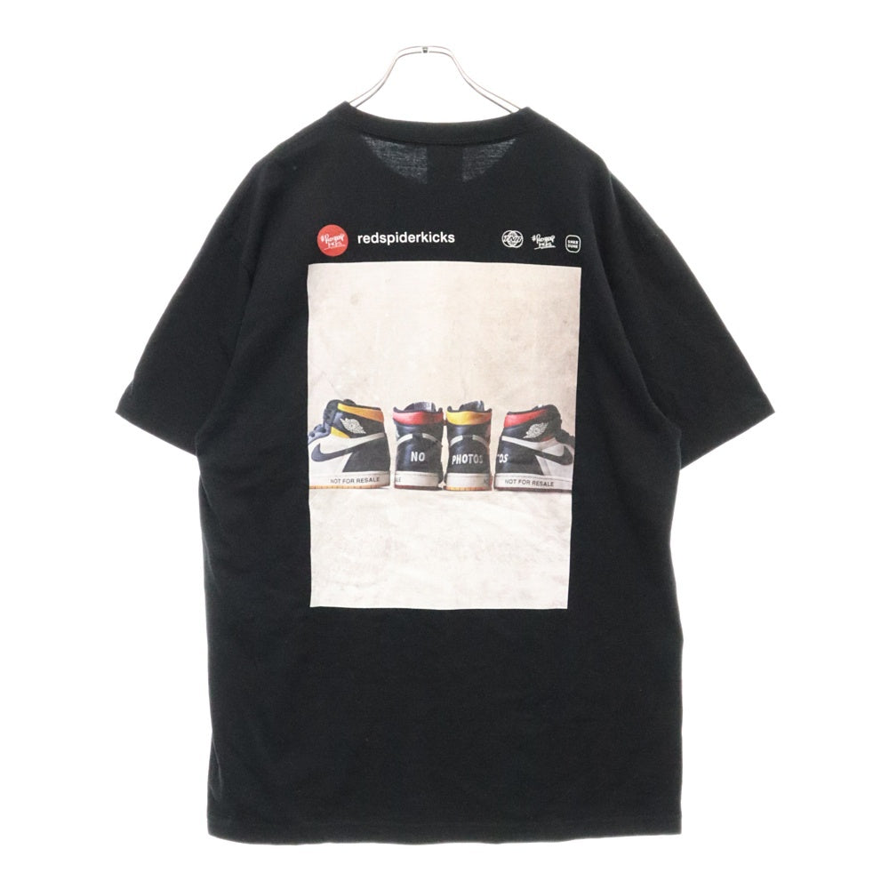 THE NETWORK BUSINESS(ザネットワークビジネス) スニーカーバッグプリント半袖Tシャツ ブラック