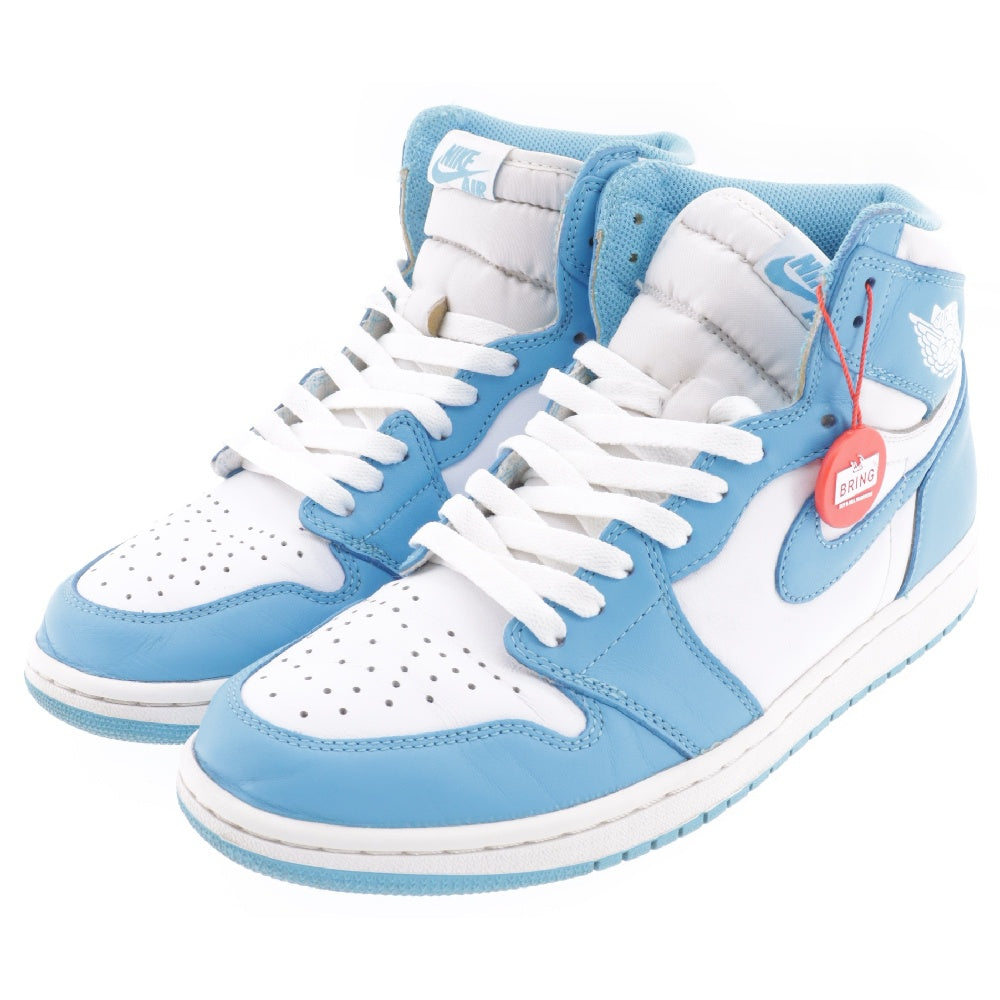 NIKE(ナイキ) AIR JORDAN1 RETRO HIGH UNC エアジョーダン1 ノースカロライナ ハイカットスニーカー ブルー/ホワイト US9.5/27.5cm 555088-117