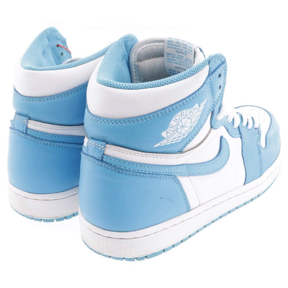 NIKE(ナイキ) AIR JORDAN1 RETRO HIGH UNC エアジョーダン1 ノースカロライナ ハイカットスニーカー ブルー/ホワイト US9.5/27.5cm 555088-117