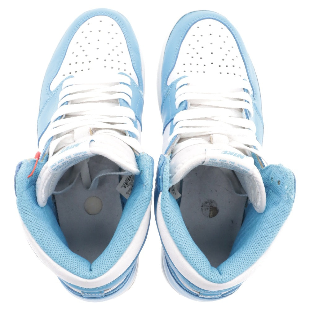 NIKE(ナイキ) AIR JORDAN1 RETRO HIGH UNC エアジョーダン1 ノースカロライナ ハイカットスニーカー ブルー/ホワイト US9.5/27.5cm 555088-117