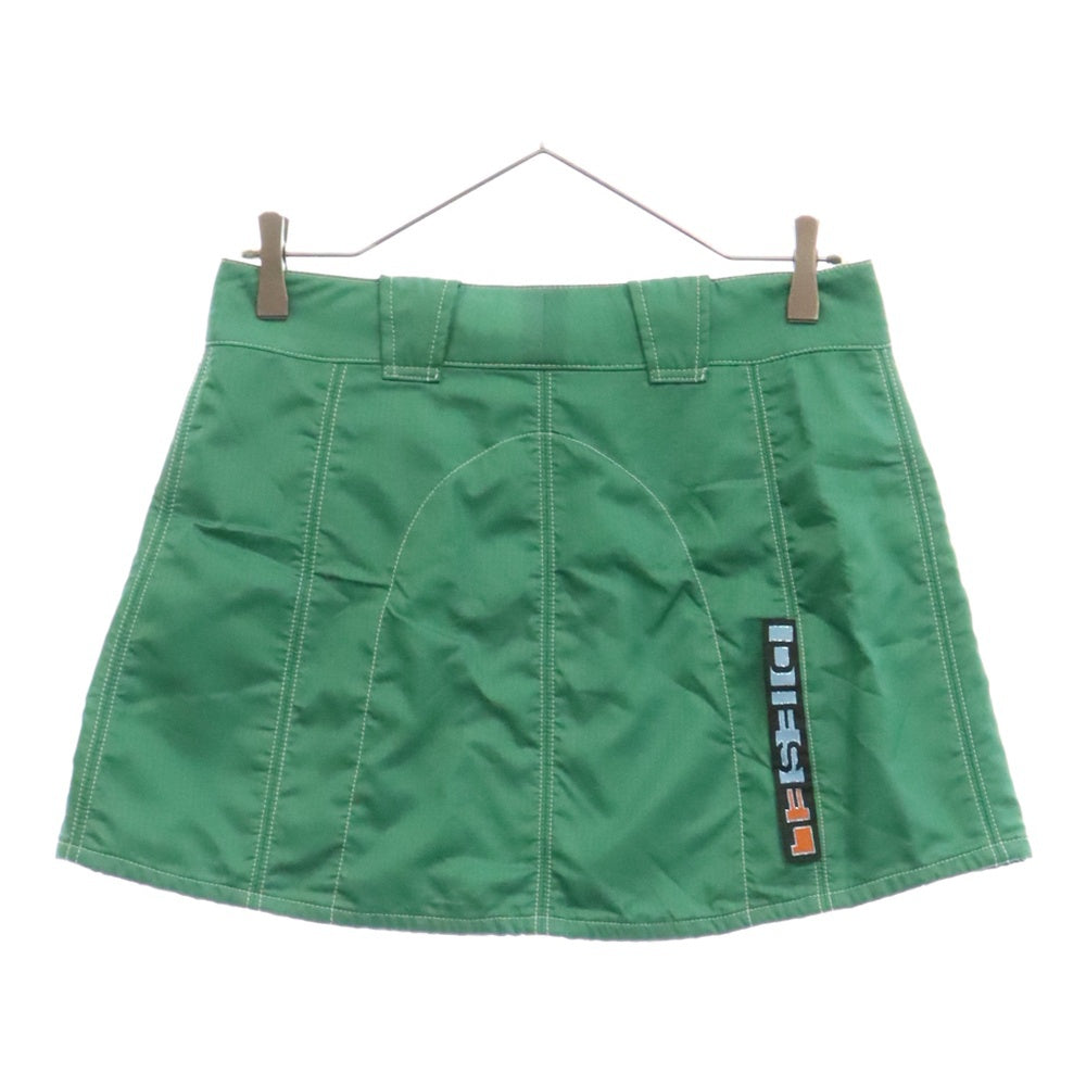 DIESEL(ディーゼル) DXD-22-008 SKIRT A05274 ロゴプリント ナイロンスカート グリーン レディース