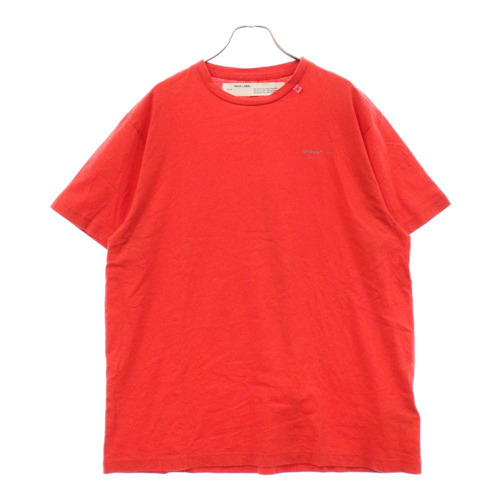 OFF-WHITE(オフホワイト) 19SS Unfinished OVER T-SHIRT アンフィニッシュド 半袖 Tシャツ カットソーOMAA038E19185003 レッド