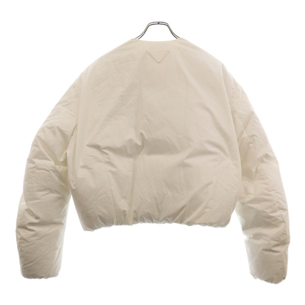 PRADA(プラダ) 23AW SGC376 クロップドコットンダウンブルゾン ホワイト