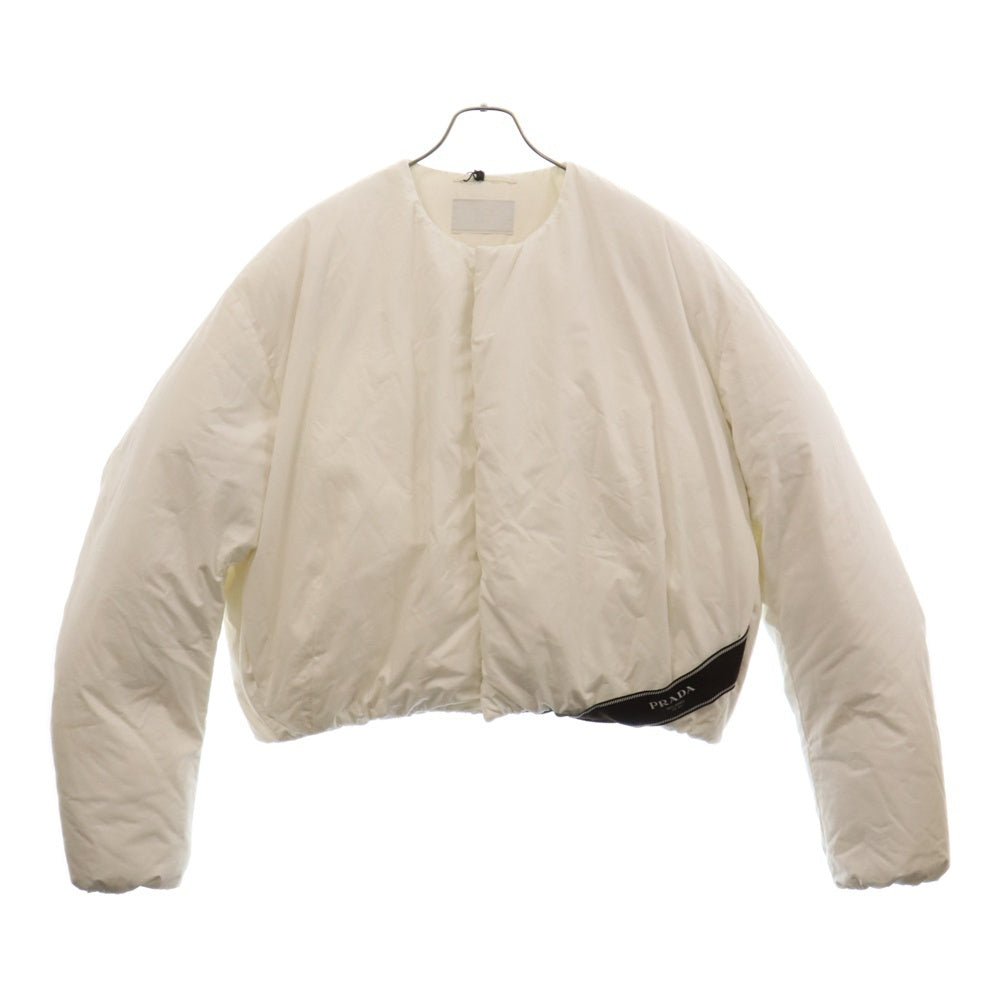 PRADA(プラダ) 23AW SGC376 クロップドコットンダウンブルゾン ホワイト