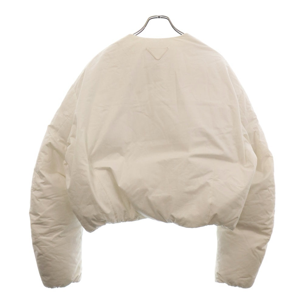 PRADA(プラダ) 23AW SGC376 クロップドコットンダウンブルゾン ホワイト