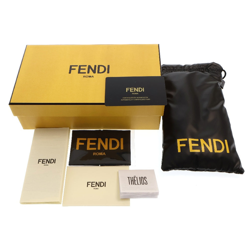 FENDI(フェンディ) Geometric Sunglasses FE40005U ズッカ柄 ミラーレンズサングラス ティアドロップアイウェア メガネ ゴールド