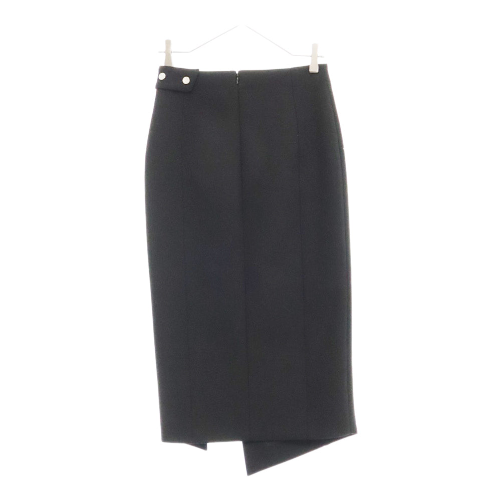 OFF-WHITE(オフホワイト) Midi Skirt OWCC131F21FAB001 スナップボタン フロントスリットミニスカート ブラック レディース