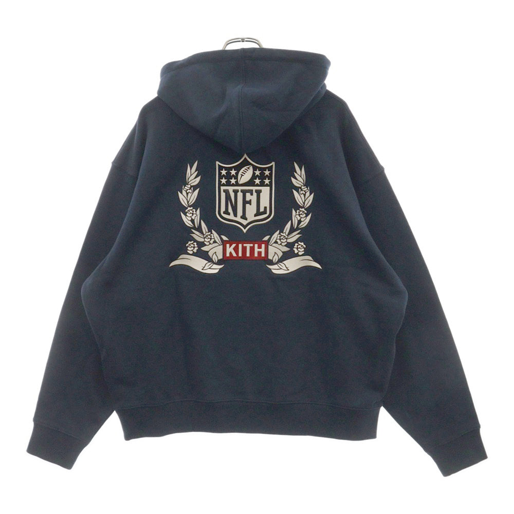 KITH(キス) 23AW NFL Giants Laurel Hoodie エニエフエル ジャイアンツ プルオーバースウェットパーカー ネイビー KHM031625