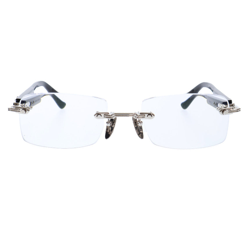 CHROME HEARTS(クロムハーツ) DEEP 2 ディープ サイドフローラルデザイン クリアレンズサングラス アイウェア 眼鏡 ブラック