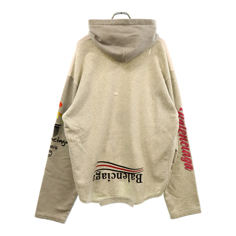 BALENCIAGA(バレンシアガ) 22AW Upside Down Hoodie 698156 TMVD1 アップサイドダウン プルオーバーパーカー フーディー グレー