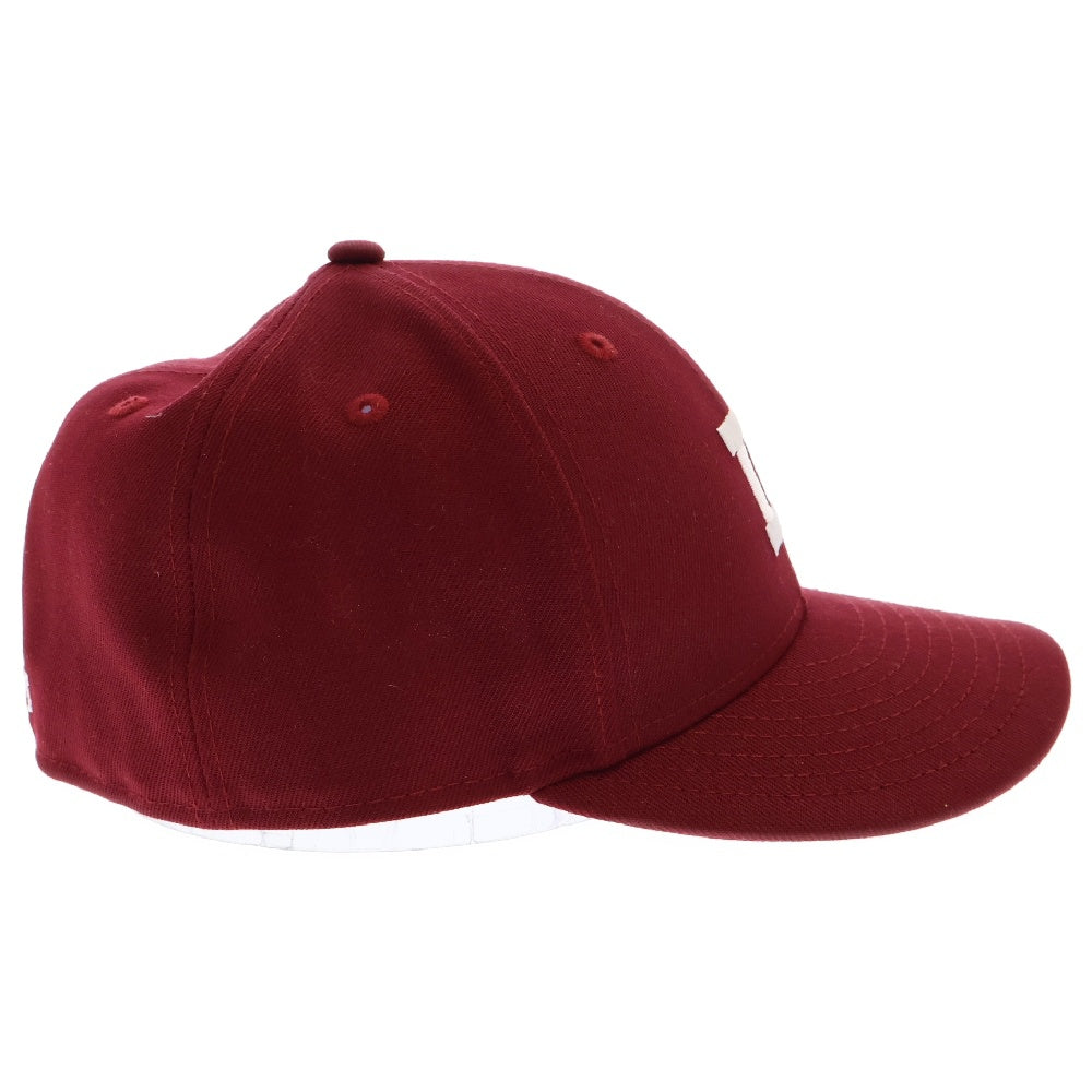 DESCENDANT(ディセンダント) 22AW LETTERED LP 59FIFTY フロントロゴデザイン ベースボールキャップ 帽子 バーガンディ