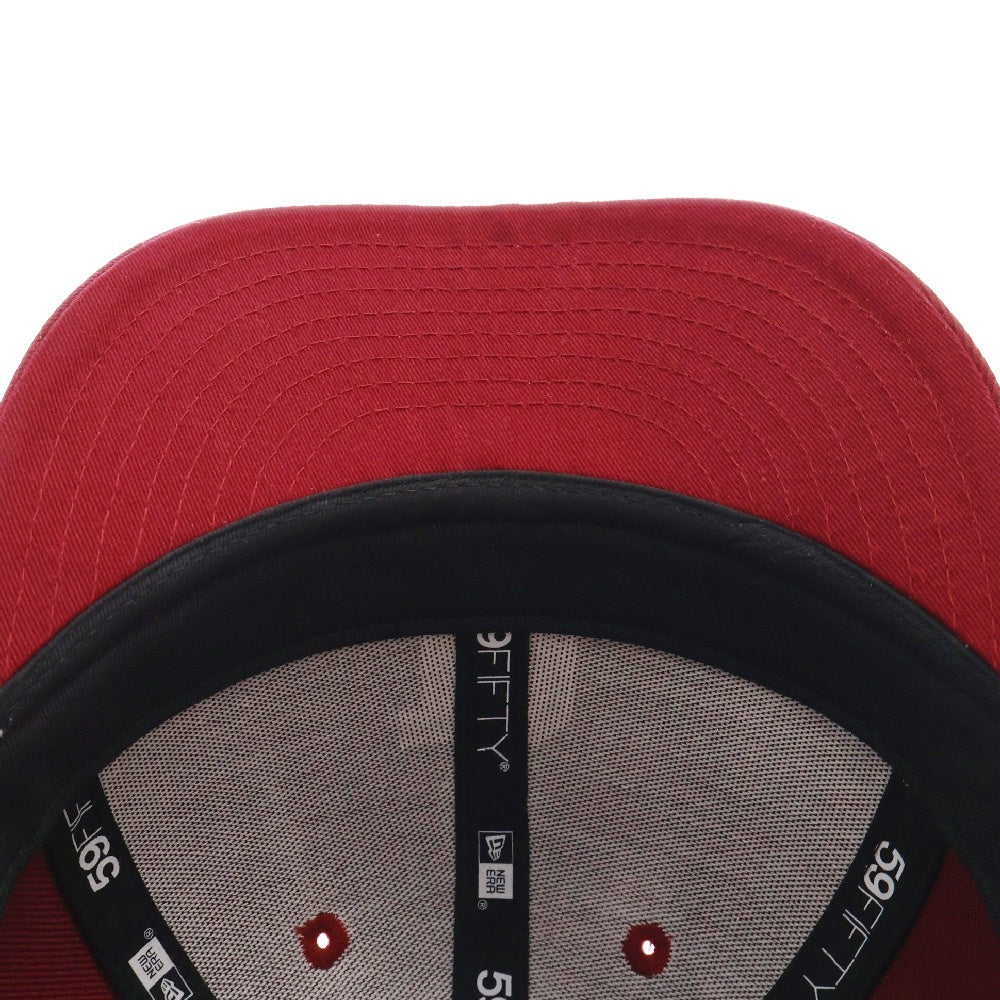 DESCENDANT(ディセンダント) 22AW LETTERED LP 59FIFTY フロントロゴデザイン ベースボールキャップ 帽子 バーガンディ