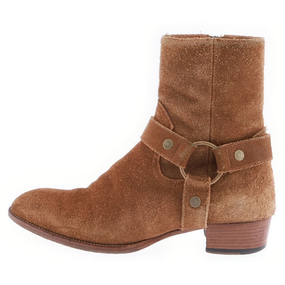 SAINT LAURENT PARIS(サンローランパリ) Classic Wyatt Harness Ring Boot 496880 クラシック ワイアット ハーネスショート リングブーツ ハイカットブーツ ブラウン