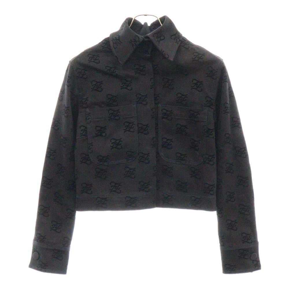 FENDI(フェンディ) Denim Jacket FLF601 FF総柄デニムジャケット Gジャン ブラック レディース