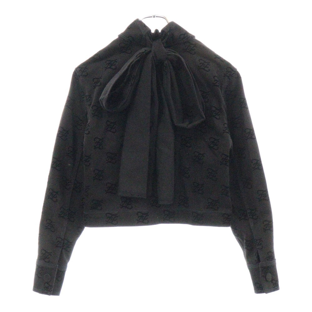 FENDI(フェンディ) Denim Jacket FLF601 FF総柄デニムジャケット Gジャン ブラック レディース
