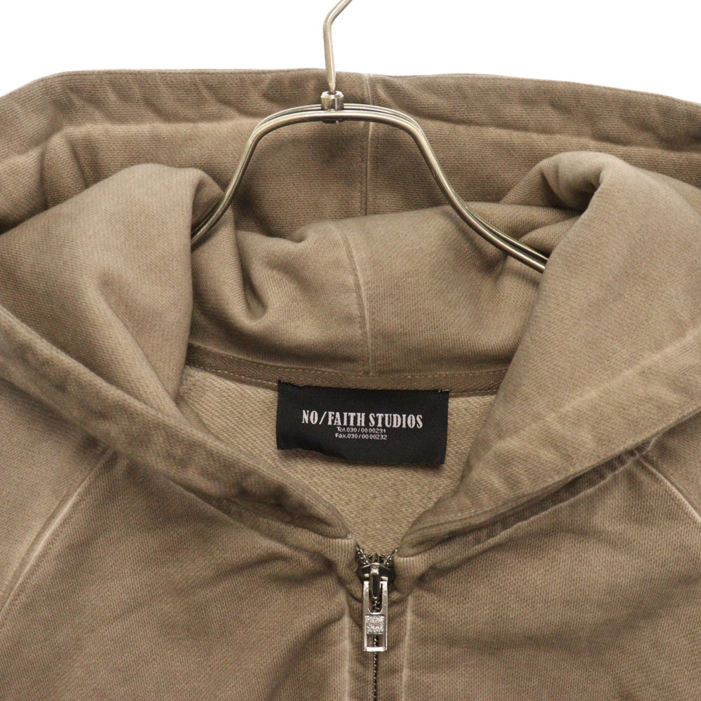 NO/FAITH STUDIOS(ノーフェイスストゥディオス) 24AW EVERY ZIP JACKET エブリージップジャケットパーカー ジップアップフーディ ブラウン