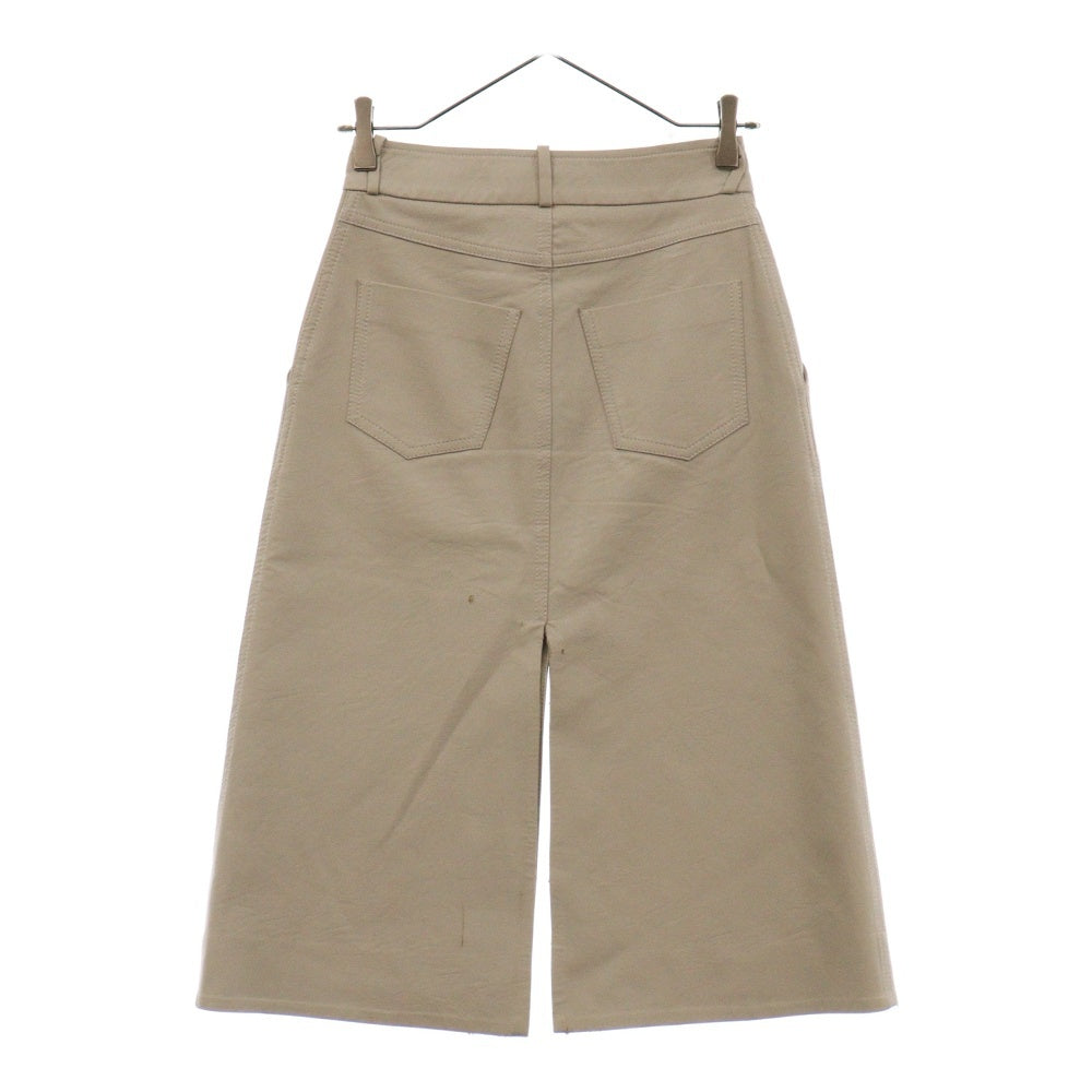 STELLA McCARTNEY(ステラマッカートニー) 603689 5KB20 センタースリット フェイクレザー ロングスカート アイボリー レディース