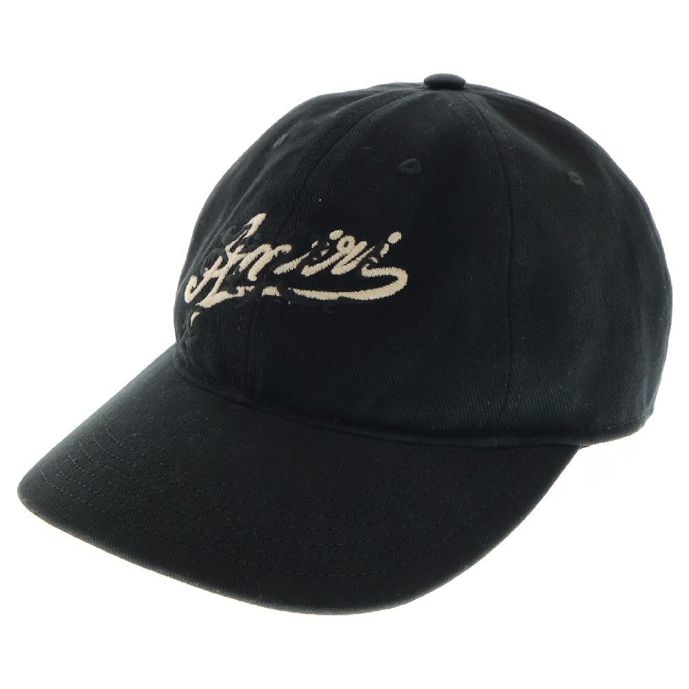 AMIRI(アミリ) 24SS BAROQUE LOGO DAD HAT AMHACP1003 ロゴ刺繍 ベースボールキャップ 帽子 ブラック